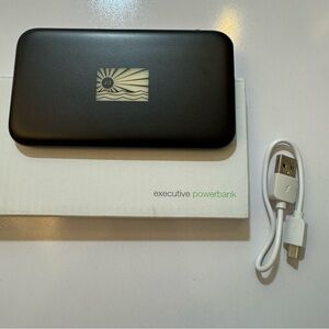 Black Power Bank with USB Cable